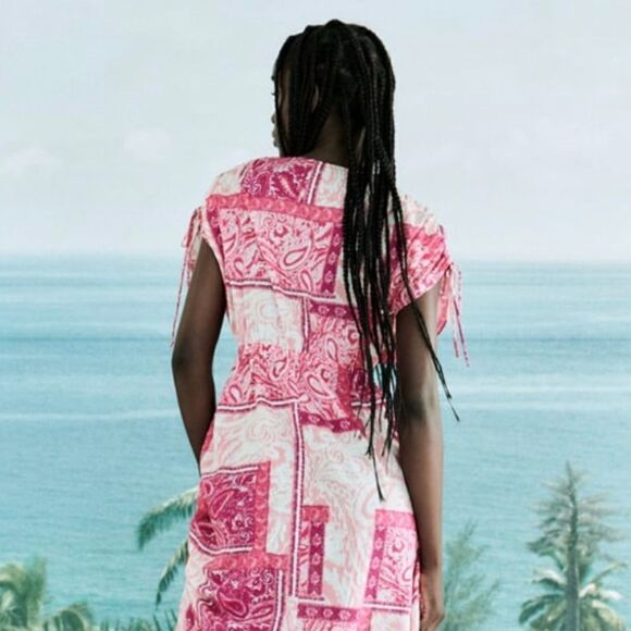 Zara Patchwork Print Dress New - Picture 6 of 11